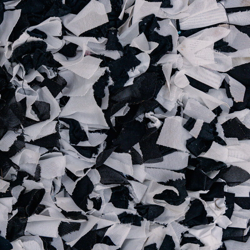 Berber carpet boucherouite black 115x175 cm