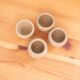 4 Gray sandstone candle holders