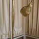 art deco floor lamp in brass shell shape flexible adjustment