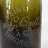 Blown glass bottle 19th limonade gazeuse g.coulloudon a gueret