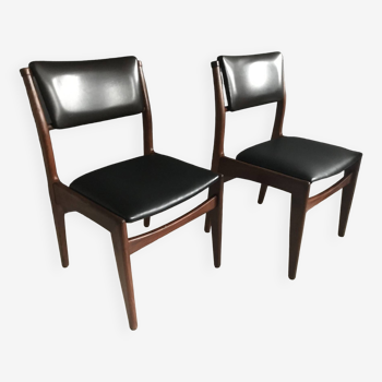 2 x chaises de salle à manger danoises vintage