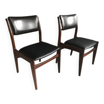 2 x chaises de salle à manger danoises vintage