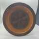 Assiette en bois sculptée à la main vintage des années 1960 - Motif floral et spirale complexes
