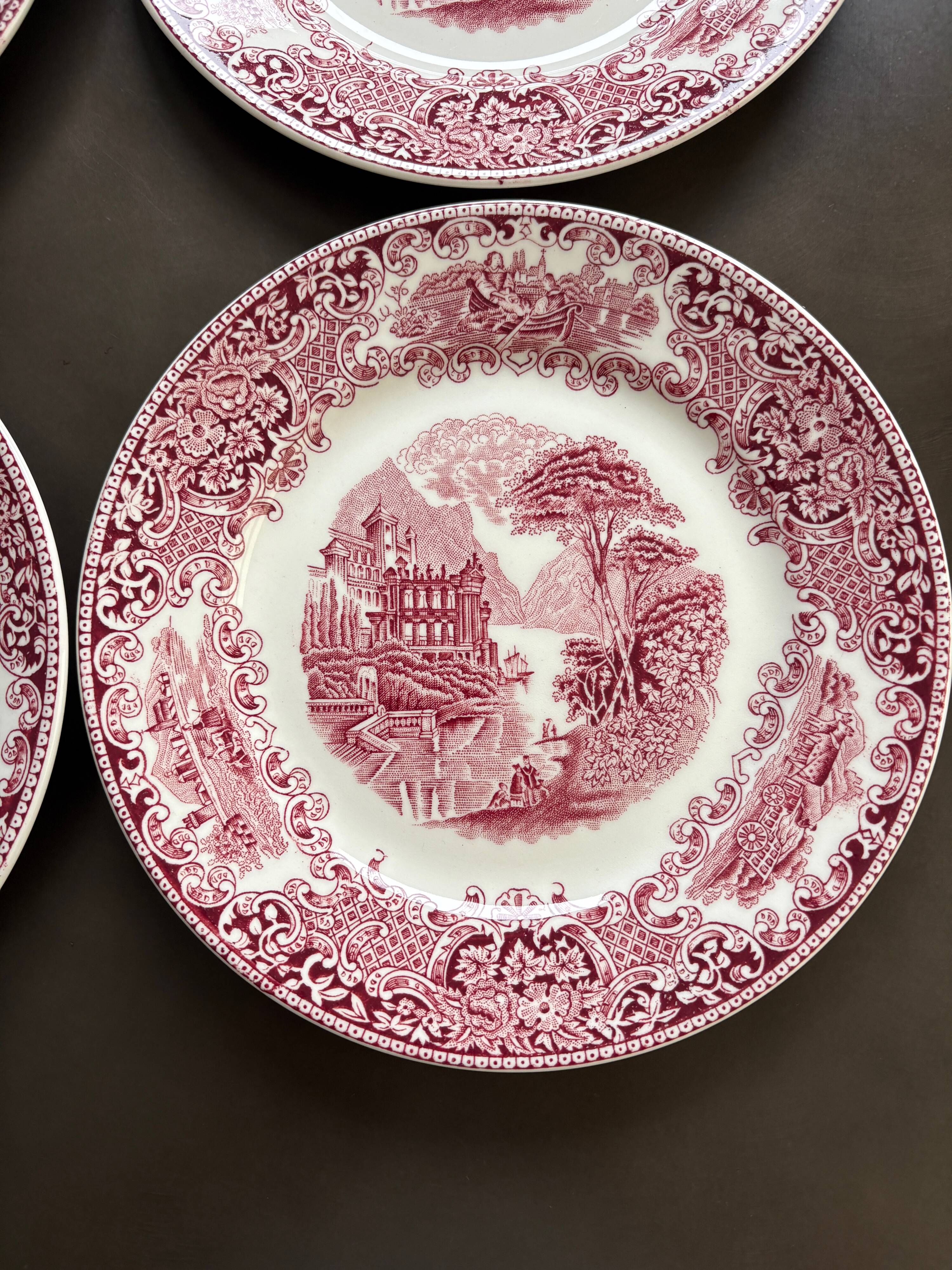 Lot de 6 assiettes à dessert modèle “Cambridge Old England”