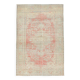 6x9 Pale Red & Beige Vintage Rug