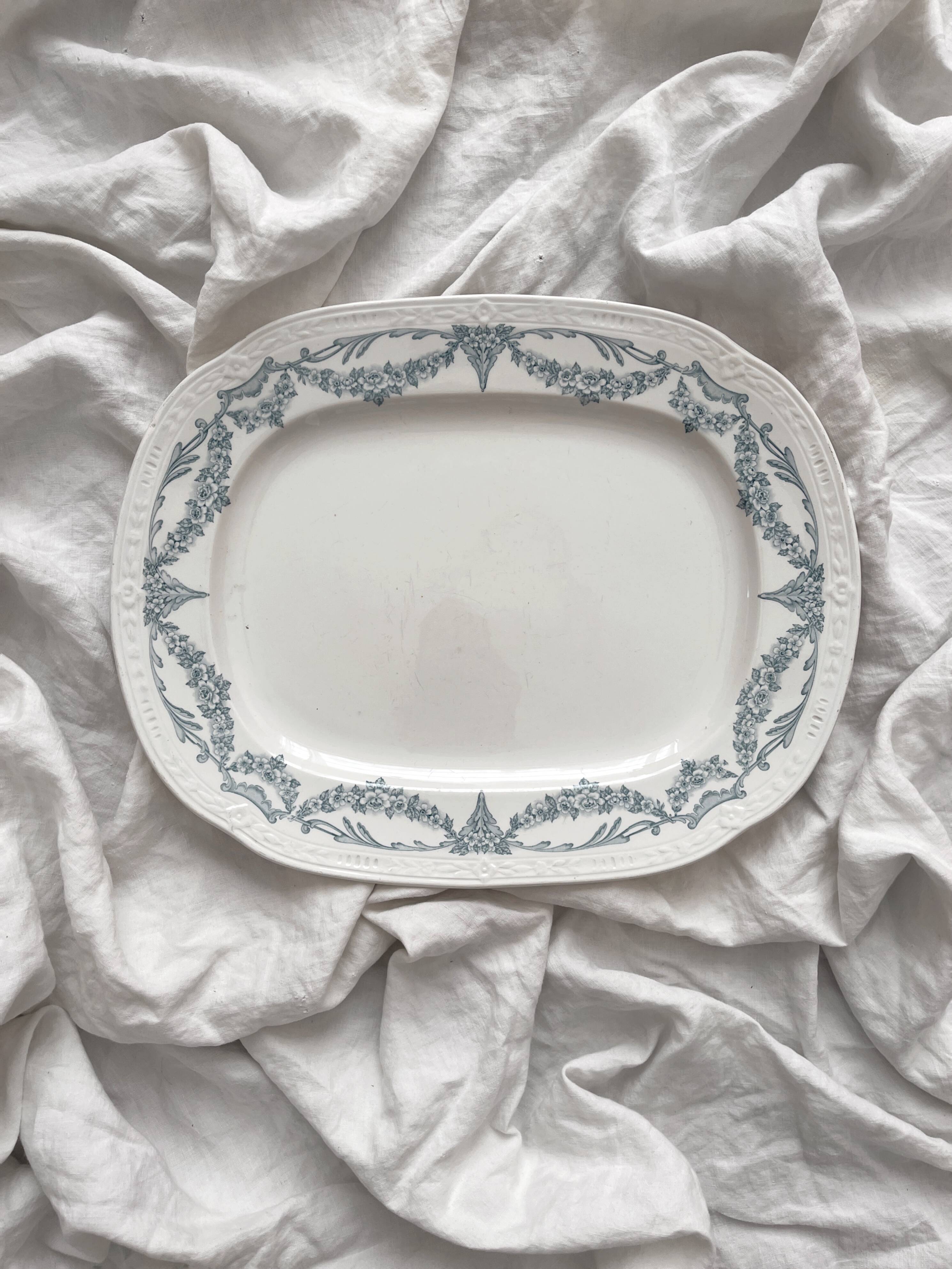 Iron earthenware dish “Louis XVI” U&C Sarreguemines