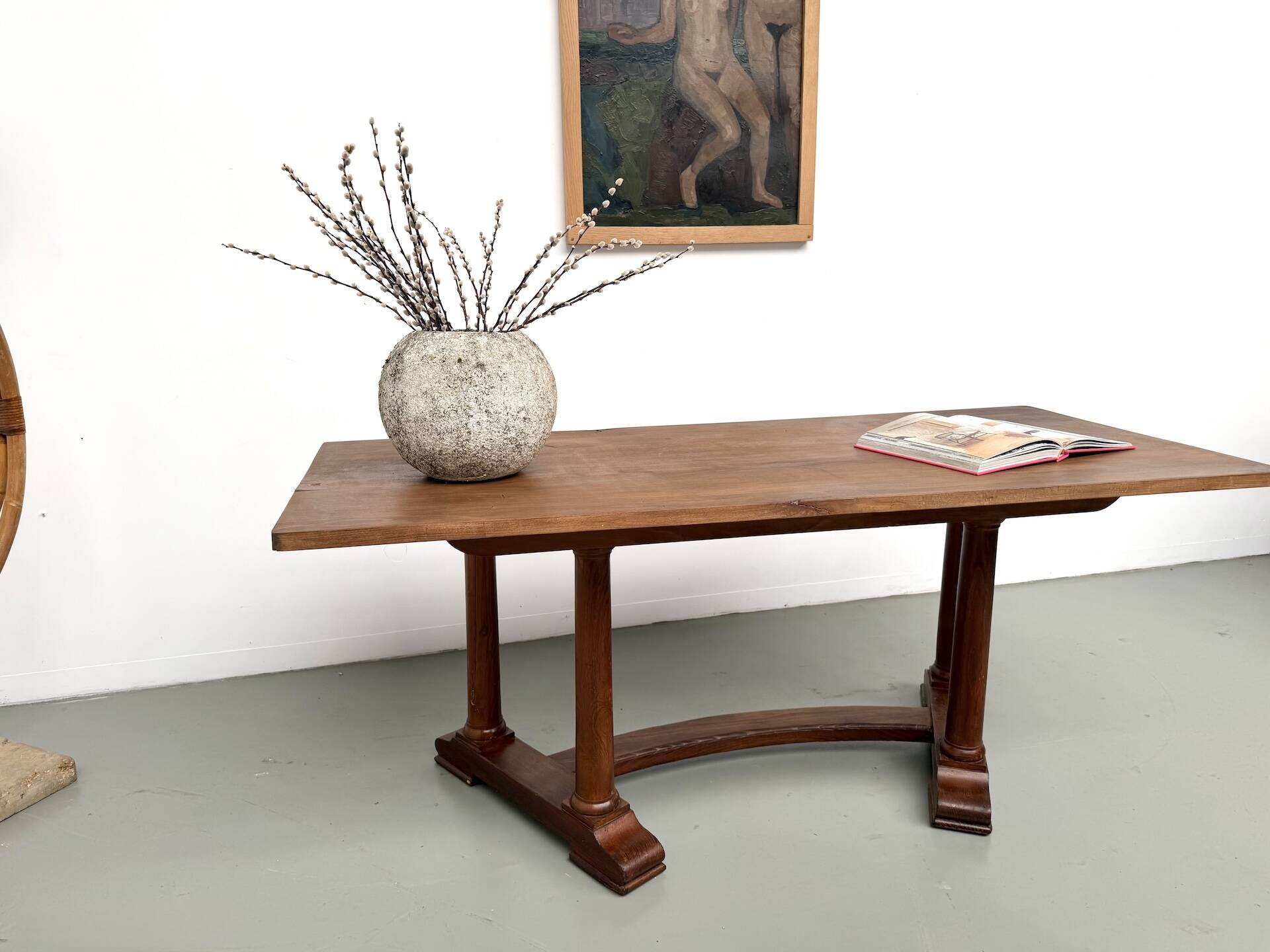 Art Deco dining table or desk in oak and beech – 1930s