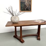 Table de repas ou bureau Art Déco en chêne et hêtre – Années 1930