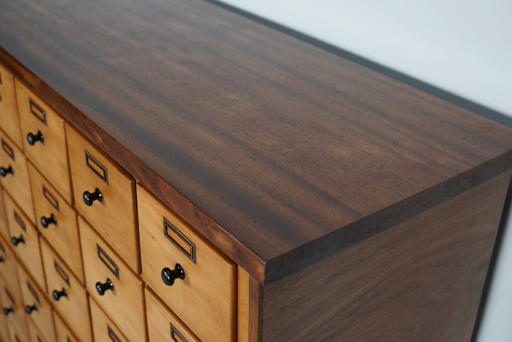 Dutch Beech Industrial Apothecary / Workshop Cabinet, circa 1950s