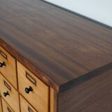Dutch Beech Industrial Apothecary / Workshop Cabinet, circa 1950s