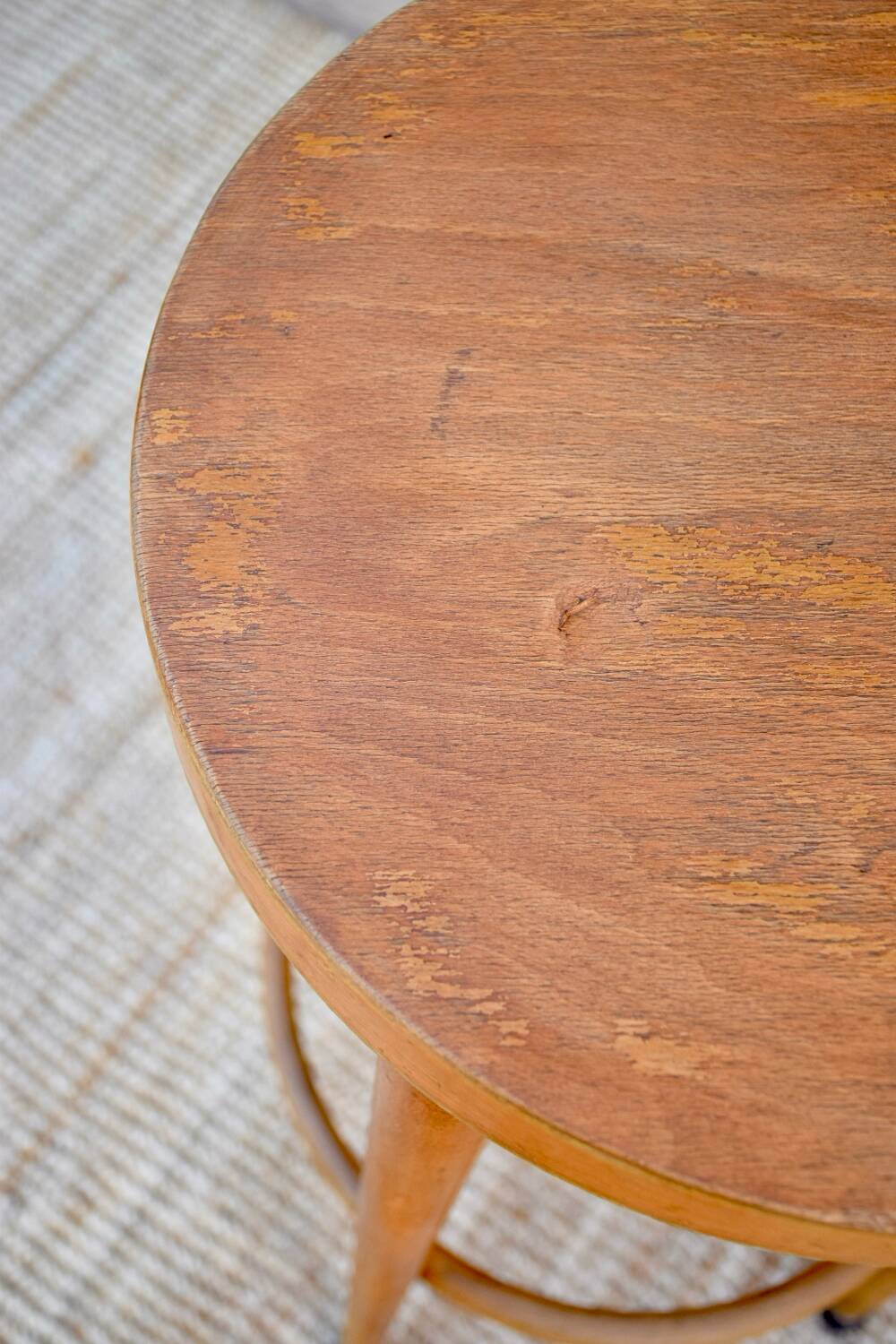 Baumann wooden bar stool duo