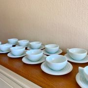 Art Deco coffee service in blue opaline