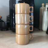 4 brenne stoneware coffee cups
