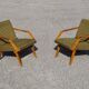 Pair of antique armchair Mier Topolcany green/yellow