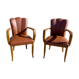 Pair of 50s bridge armchairs