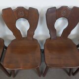 Set of 6 brutalist bistro chairs