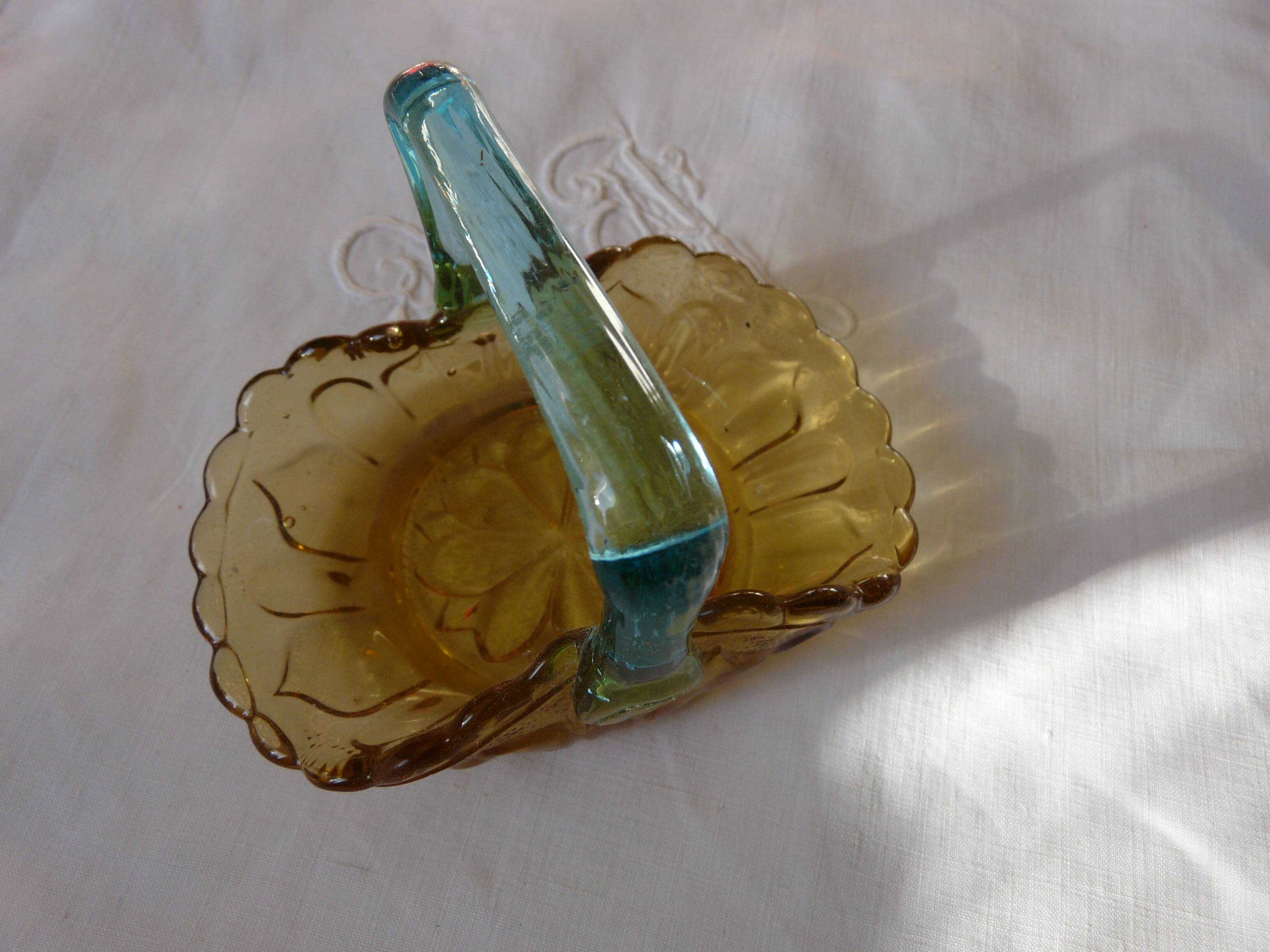 Pocket tray in blown glass basket georges sand