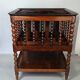 Vintage teak magazine rack with turned columns, 51x42x37 cm SD013