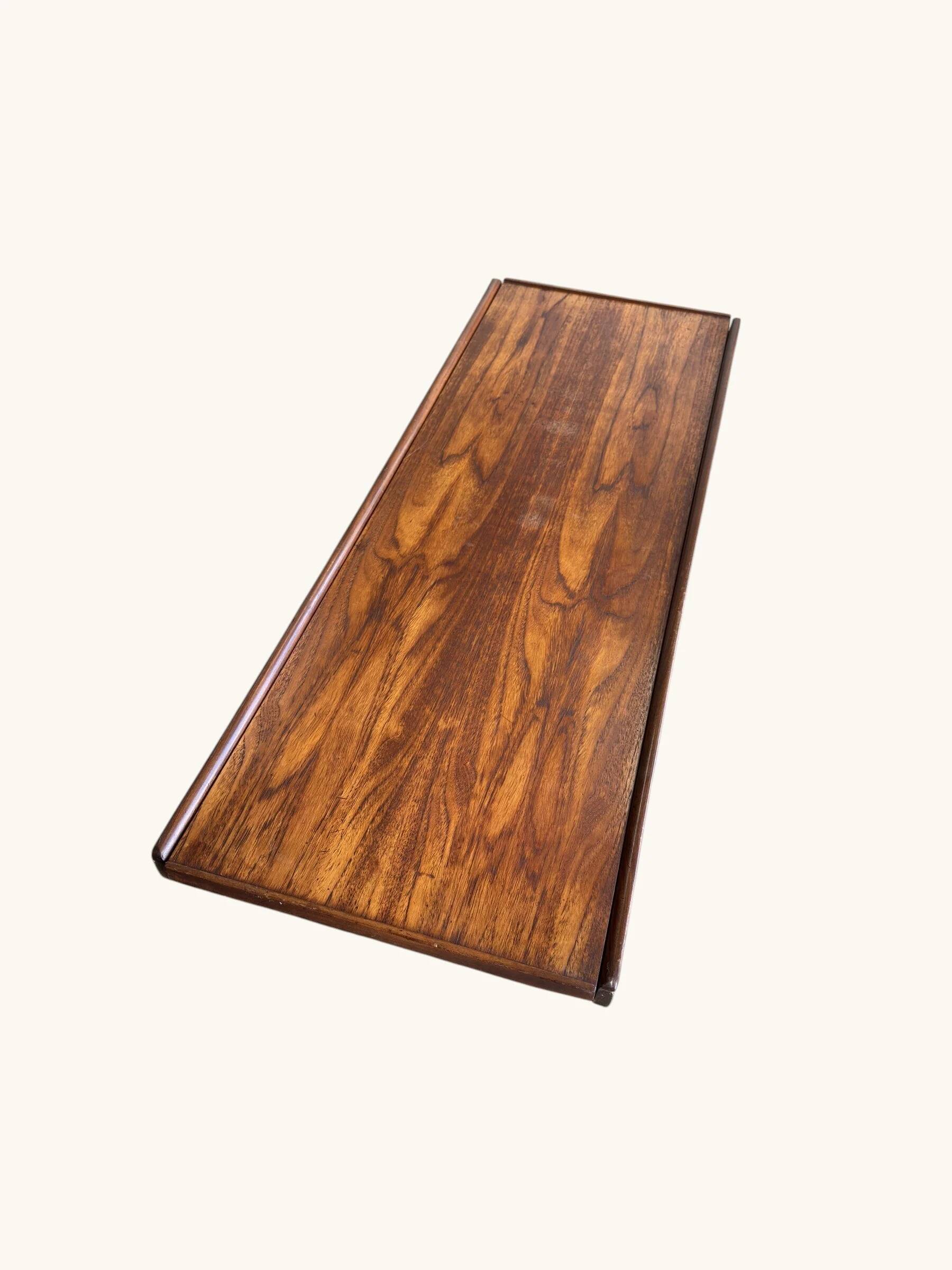 Vintage teak coffee table with a reversible top.