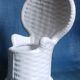 Vide poche / cache-pot fauteuil Emmanuelle en porcelaine