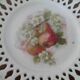 5 porcelain lace plates, fruit decorations