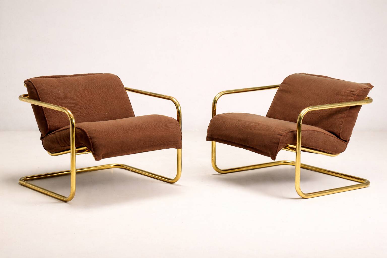 Pair of tubular armchairs, 1970s–1980s, Czechoslovakia