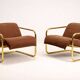 Pair of tubular armchairs, 1970s–1980s, Czechoslovakia