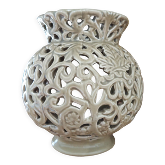 Vase dried flowers or ceramic photophore