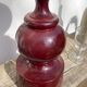 Large 1970 wooden lamp foot turned plum