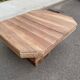 Art Deco extendable dining table renovated in solid walnut with a central leg 193.
