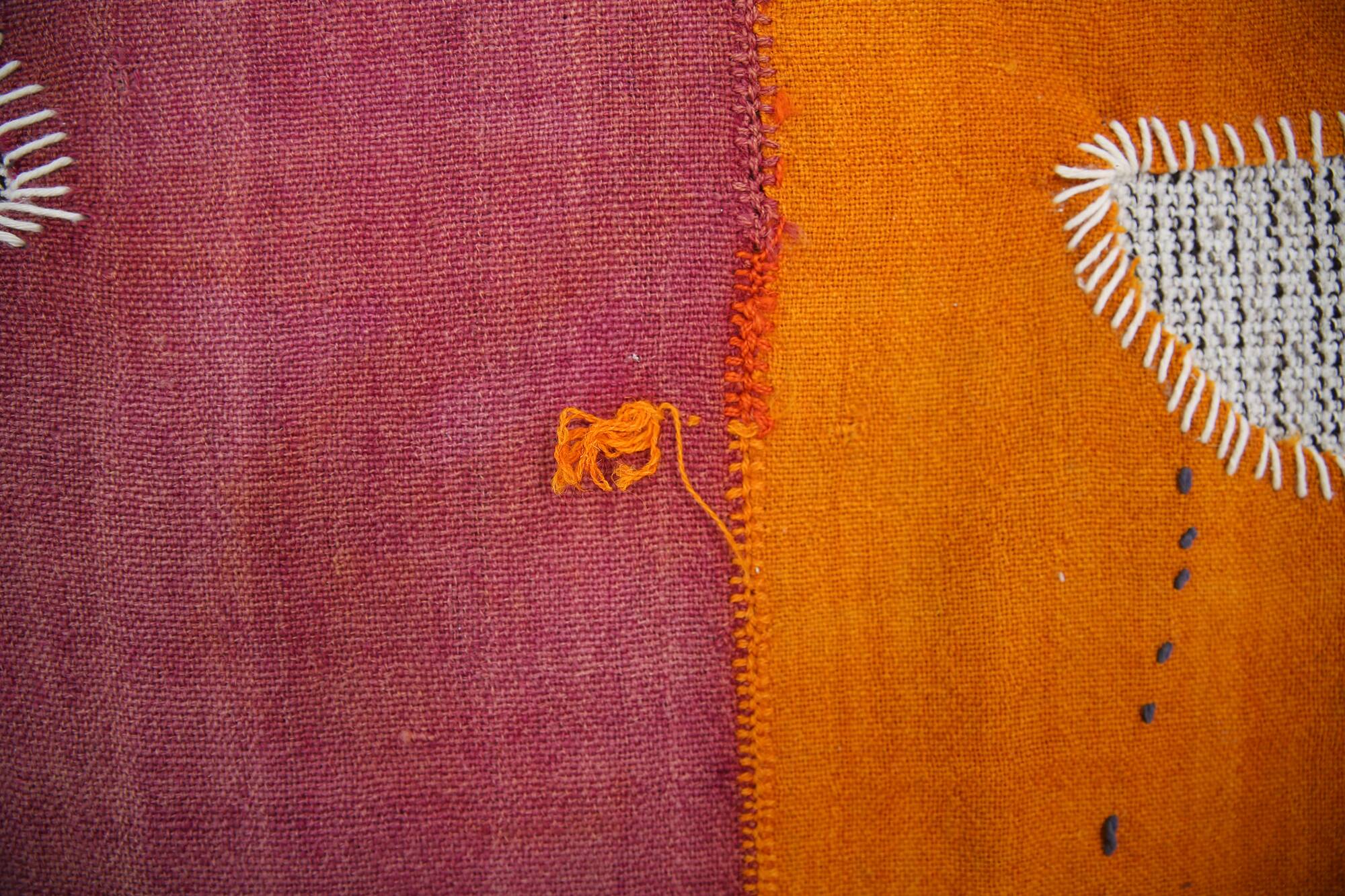 Handwoven Textile Wall Hanging, Vintage Wall Rug, 106x156 Cm