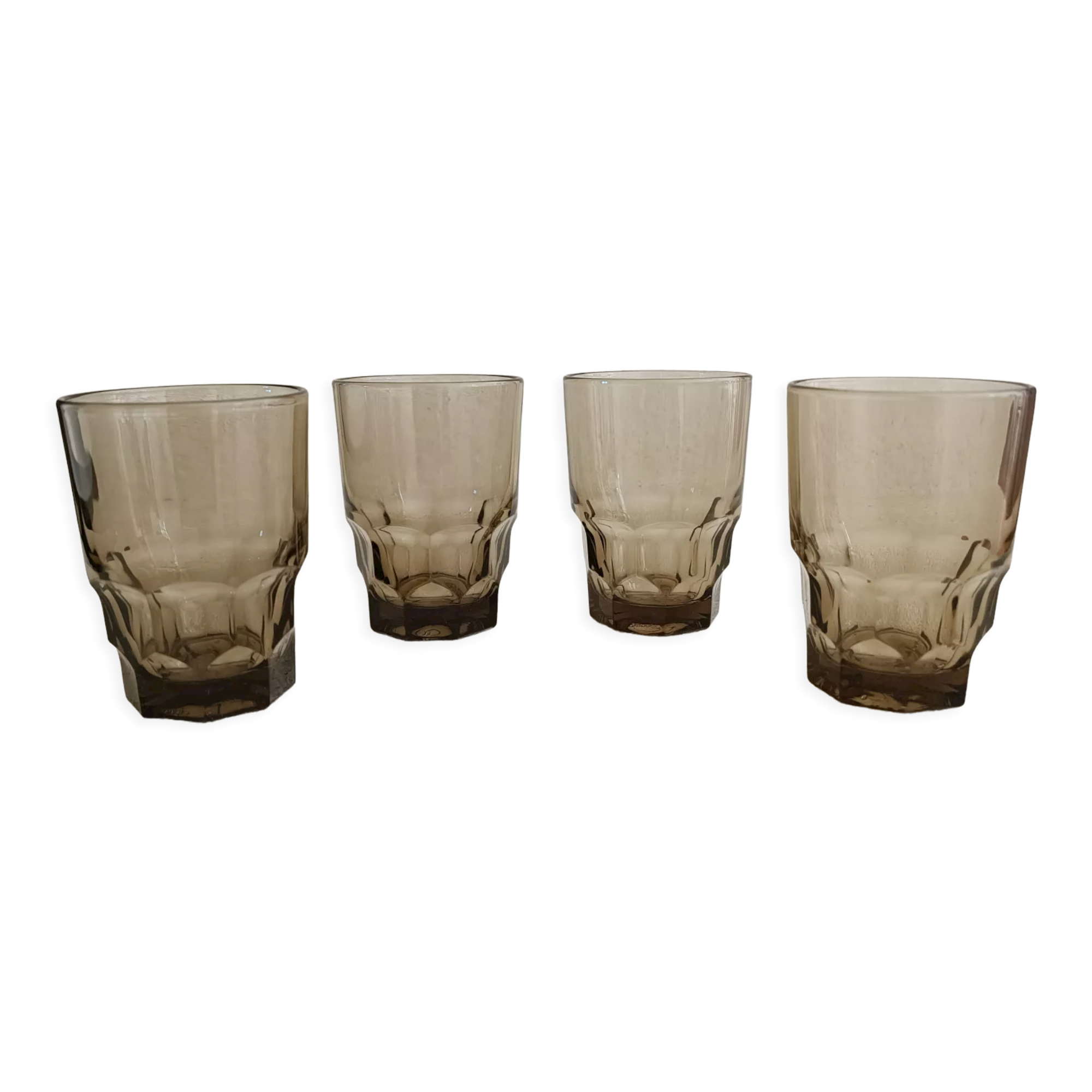 4 verres à eau vintage