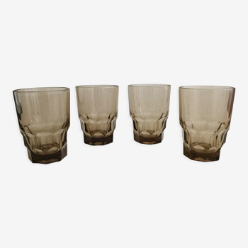 4 verres à eau vintage