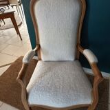 Renovated Voltaire armchair in Japandi style