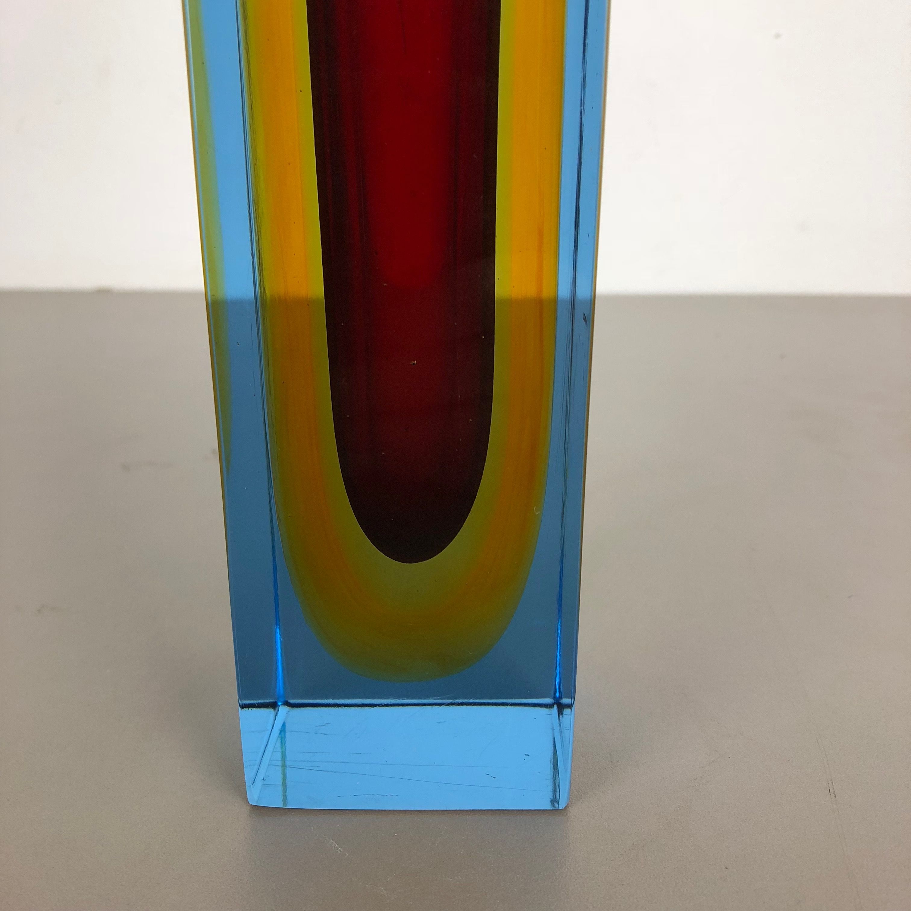 Murano glass sommerso vase designed by Flavio Poli, Italy, 1970s