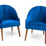 A pair of club armchairs, Poland, 1960s