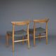 Chaises W2 en chêne de Hans J. Wegner pour C.M. Madsen, années 1960. Lot de 2.