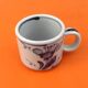 4 tasses / soucoupes à café céramique vernissée