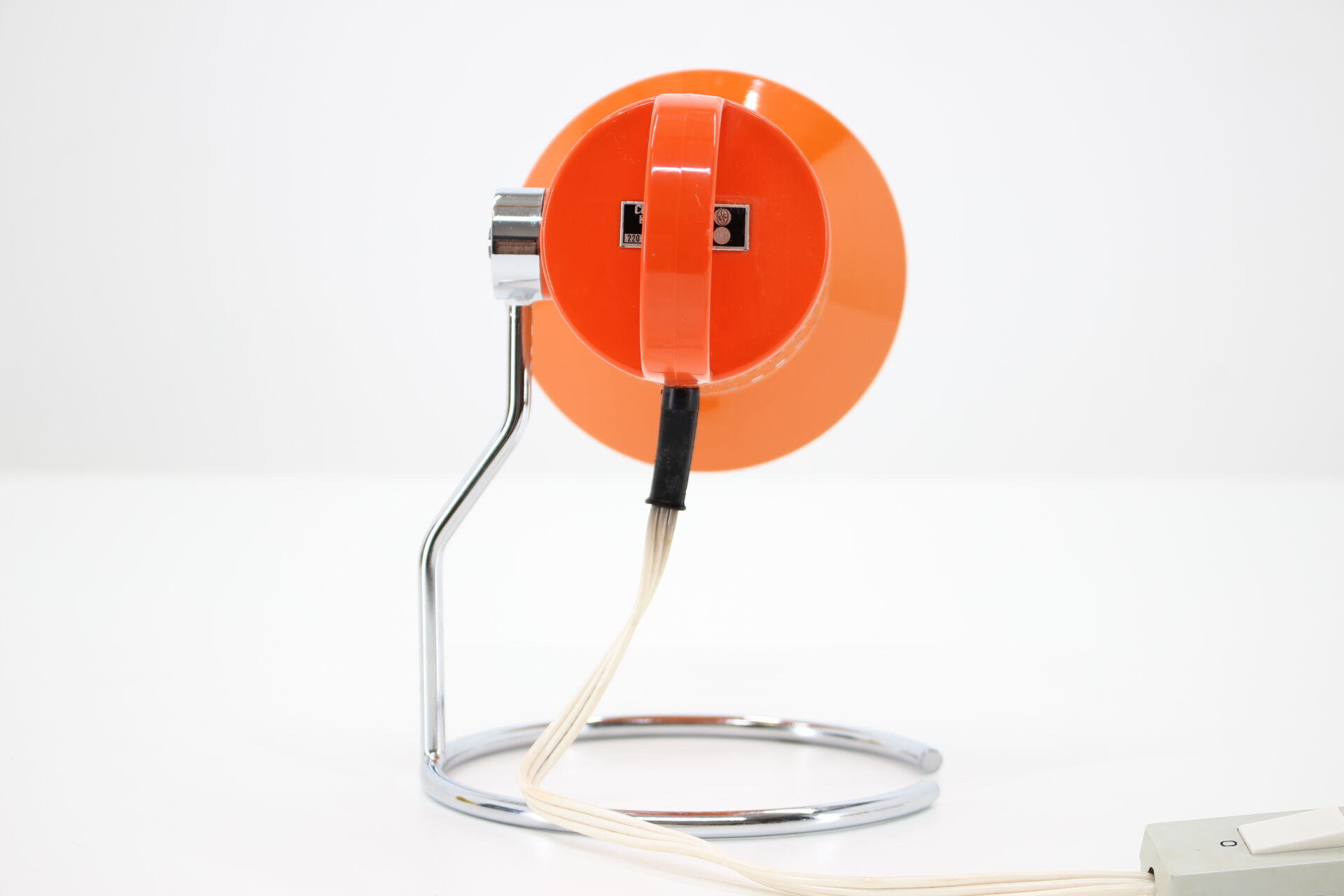 1970s Adjustable Orange Table Lamp, Czechoslovakia