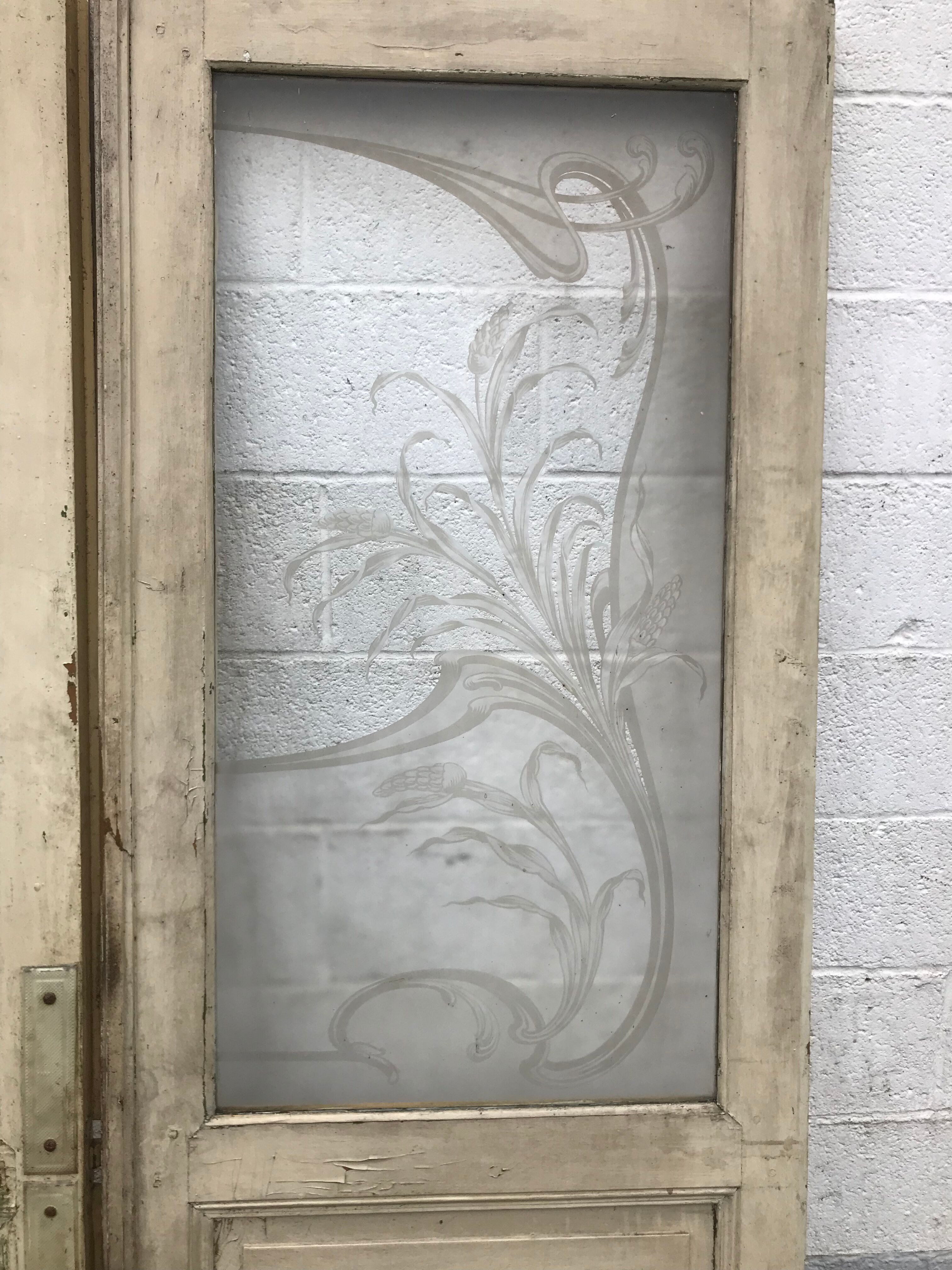 Three-door series engraved with acid