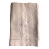 Old Sheet In Soft Pink Linen Thread