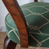 Art deco mahogany bridge armchair