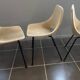 A barrel chair by Pierre Guariche, Steiner, vintage beige fabric from the 1950s.