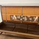 Banc provençal bois et paille rustique