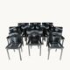 A set of chairs and armchairs, Anna Castelli for Kartell, Italy, 80s.