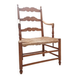 Straw country armchair