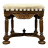 Louis XIII style stool in solid walnut circa 1850