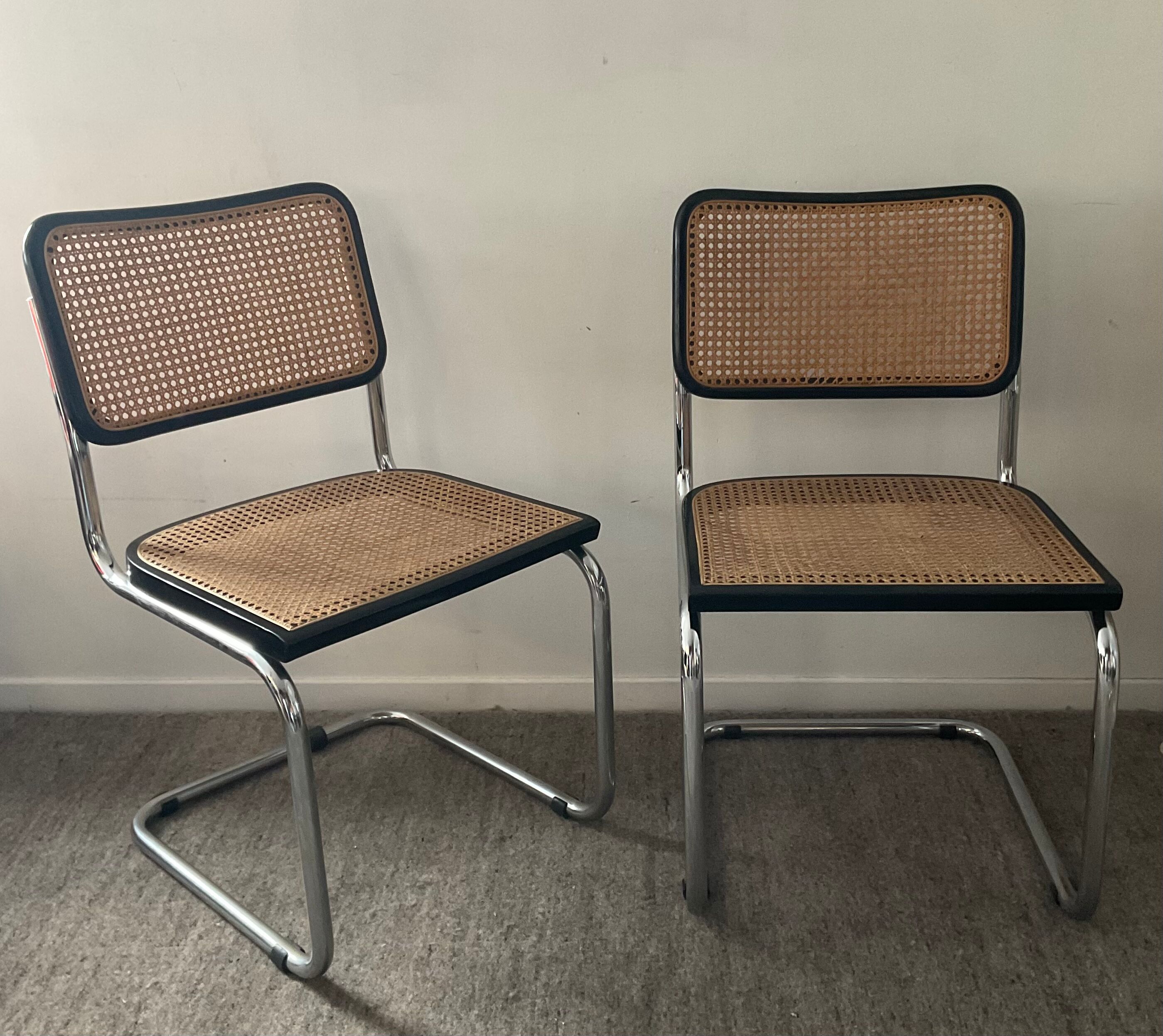 Pair of chairs Marcel Breuer Cesca B32