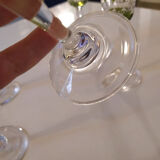 Champagne flutes in colored Nancy crystal