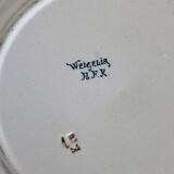 Round serving dish antique – Blue floral pattern – Weigelia model by Boch F